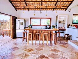 Mini-fridge, microwave