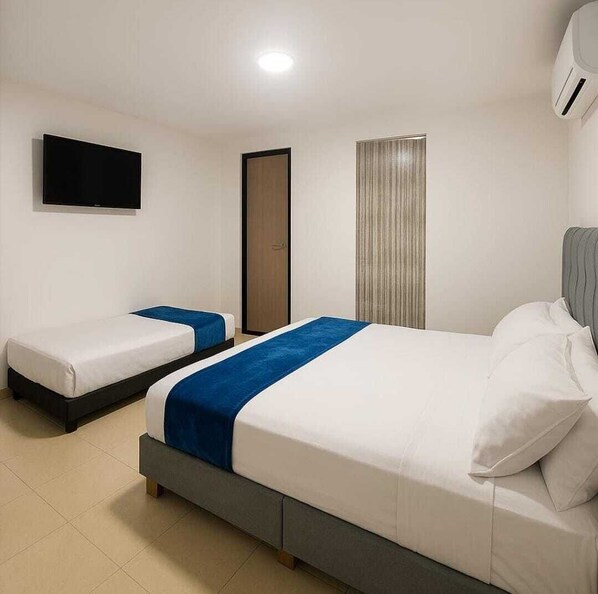 2 bedrooms, bed sheets