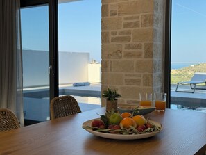 Dining - Sunrise Village Aptera Private Pool Villa No2 - Helios (Chania)
