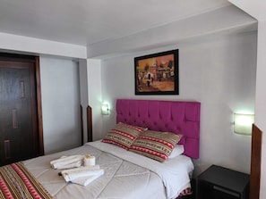 Romantic Double Room, Patio | Blackout drapes, iron/ironing board, free WiFi, bed sheets