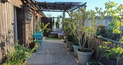 Appartement T2 équipé avec une grand terrasse.