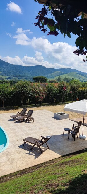 Terrace/patio - High standard chalet in MG 3 hours from SP (Portal da Serra Santa Rita do Sapucaí)