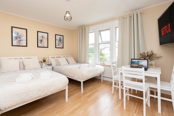 1 bedroom, iron/ironing board, Internet, bed sheets