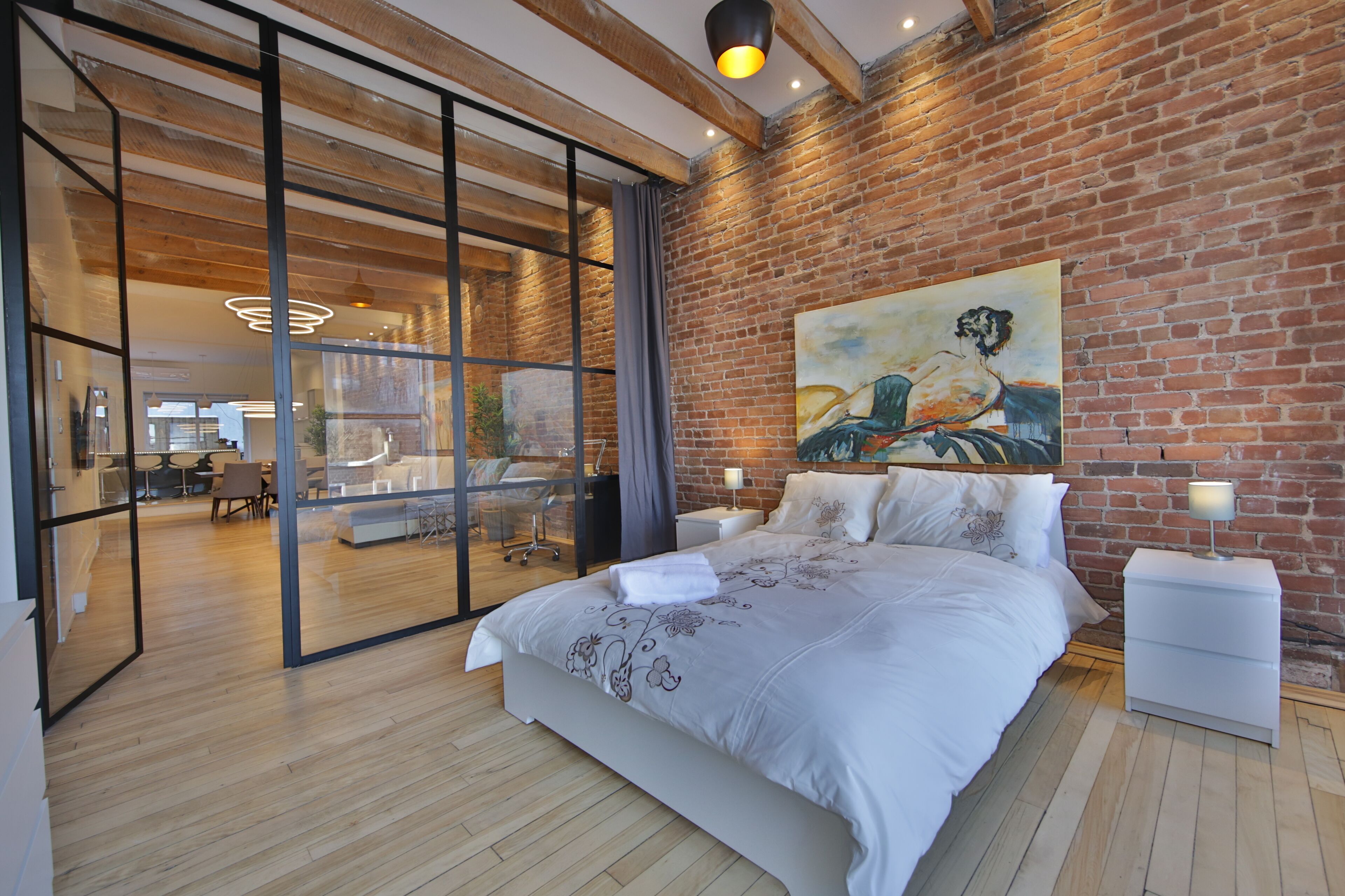 1 bedroom, desk, iron/ironing board, travel crib