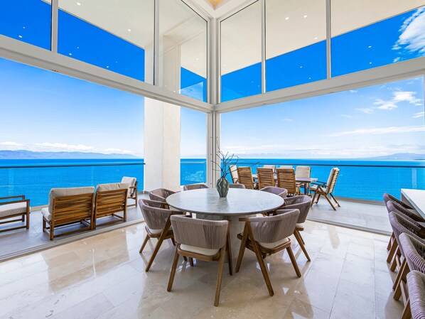 Luxury Apartment, 4 Bedrooms, Balcony, Ocean View | Living area | 49-inch flat-screen TV with digital channels, Netflix