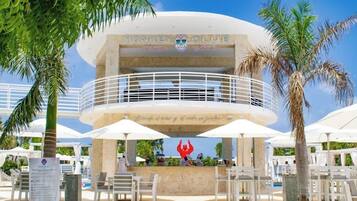 Private beach, white sand, free beach shuttle, beach bar