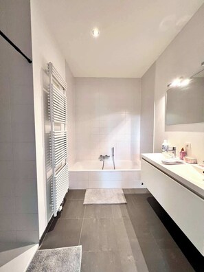 Shower, hair dryer - Bright ModernLoft in Central Brussels for 4 (Anderlecht)
