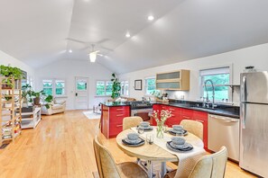 Fridge, microwave, oven, stovetop - Walk to Kelsey Lake: Cassopolis Home w/ Yard! (Cassopolis)