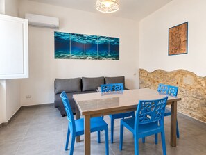 Room, 1 Bedroom | Dining room - Room-private Blue Apartment at Palma de (Sant'Antioco)