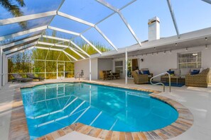 Outdoor pool, a heated pool