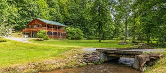 Golfing and Skiing Access From This Amazing Cabin on A Stream