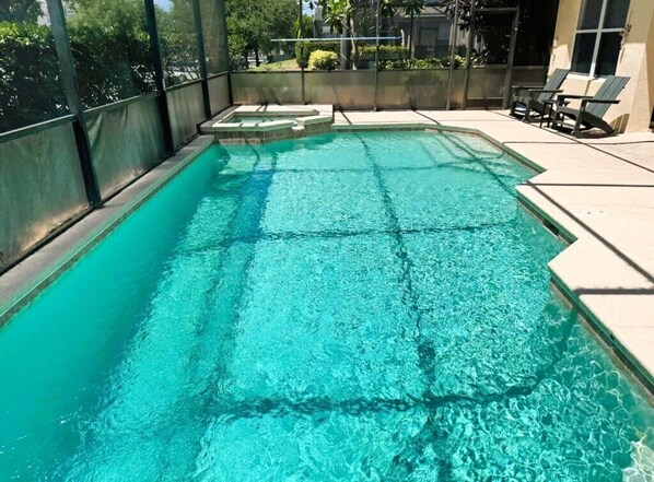 A heated pool