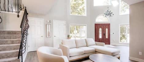 TV, fireplace, video games