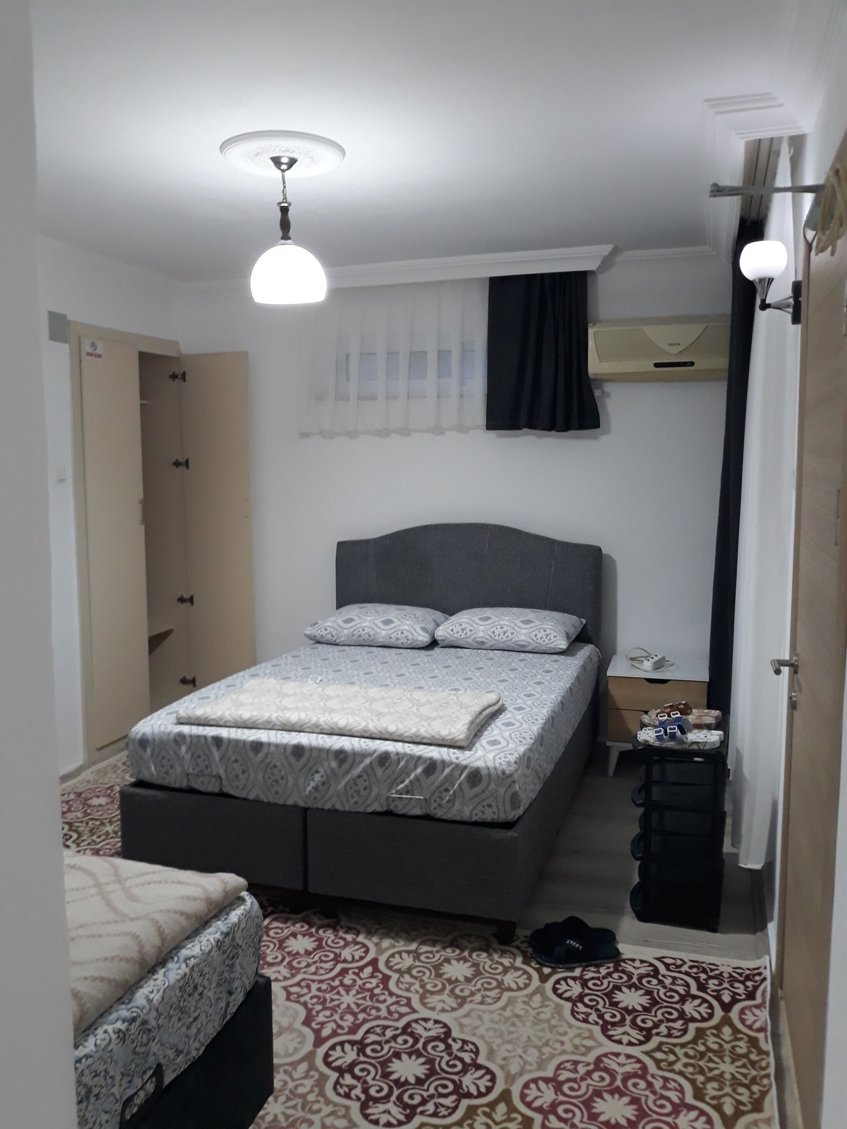 Laptop workspace, iron/ironing board