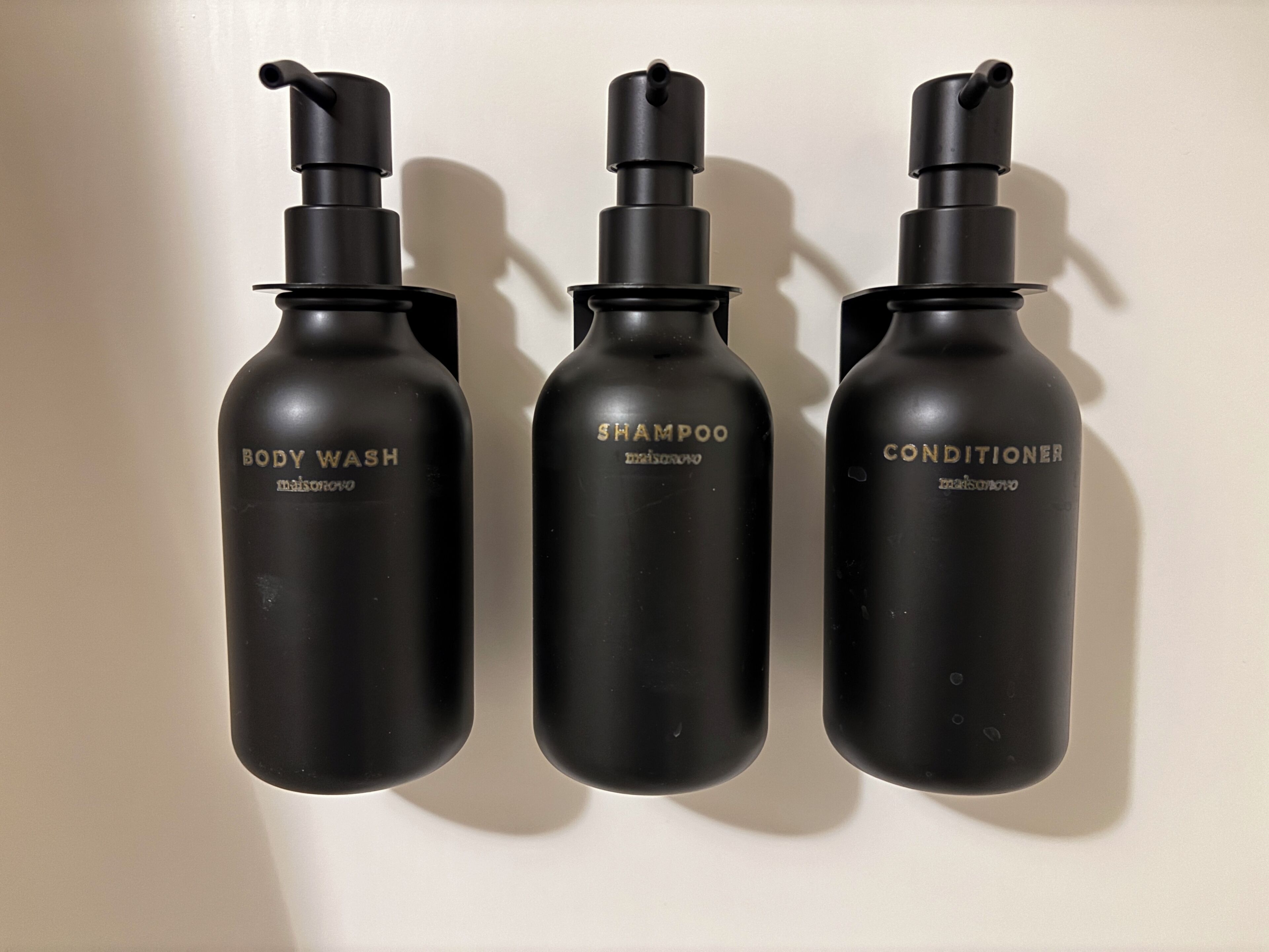 Handtücher, Seife, Shampoo, Toilettenpapier