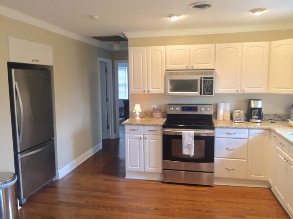 Microwave, oven, stovetop, dishwasher