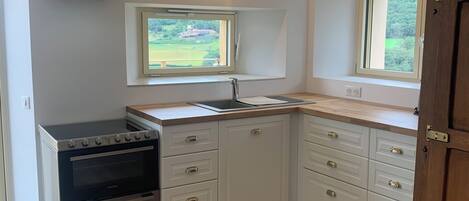 Mikrovågsugn, ugn, spishäll och diskmaskin