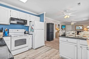 Fridge, microwave, oven, stovetop - Summer Times Unit 8 (North Myrtle Beach)