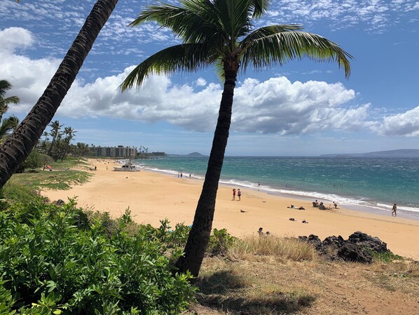 Am Strand, Liegestühle, Strandtücher