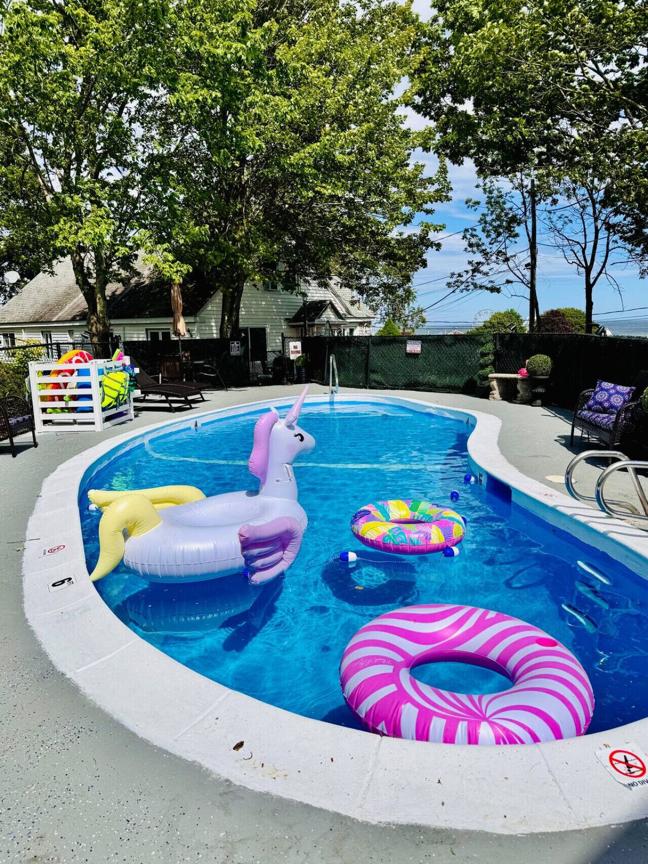 A heated pool