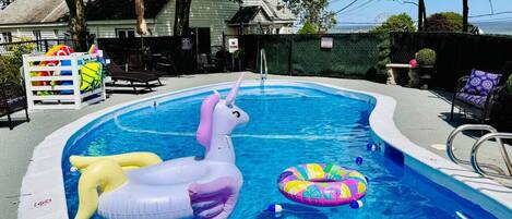 A heated pool