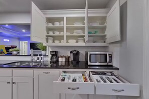 Microwave, oven, stovetop, dishwasher