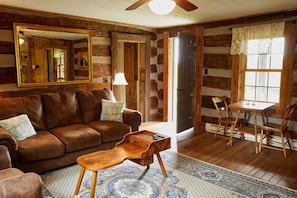TV, fireplace - Step Back in Time at the Historic Cooper Homestead – Canaan Valley’s Last Original Cabin (Davis)