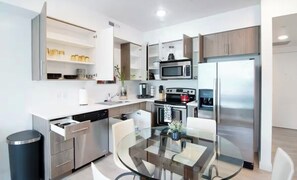 Microwave, oven, stovetop, dishwasher