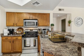 Microwave, oven, stovetop, dishwasher