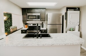 Microwave, oven, stovetop, dishwasher