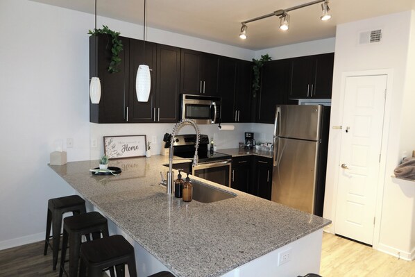 Microwave, oven, stovetop, dishwasher