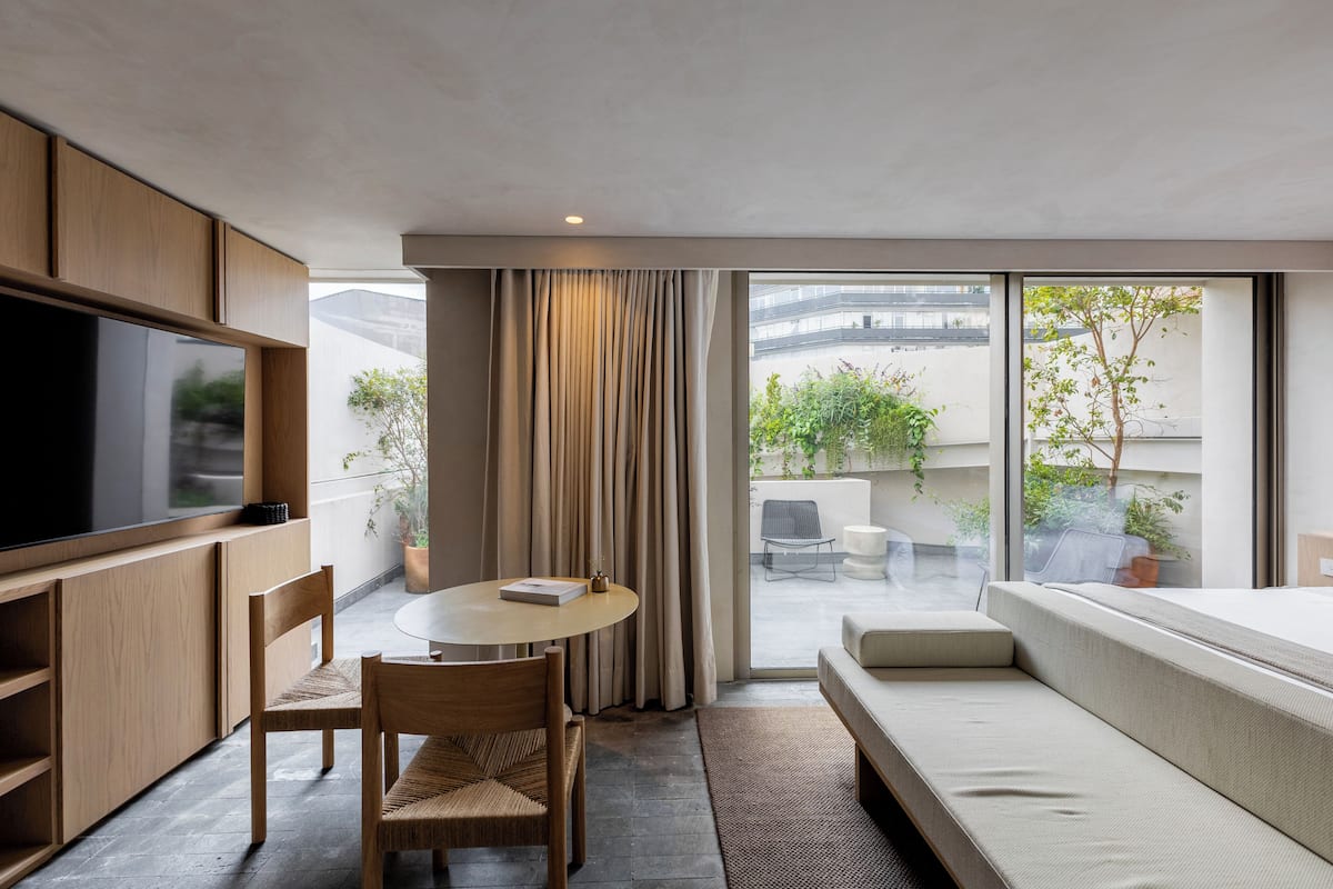 Presidential Studio Suite, 1 King Bed, Terrace, City View | Premium bedding, in-room safe, individually decorated