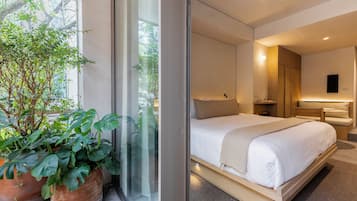 Suite monolocale Luxury, 1 letto king, balcone, vista città | Balcone
