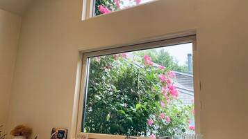 奢华村舍, 1 间卧室, 厨房, 花园景观 | 私人厨房 | 茶具/咖啡用具、电热水壶