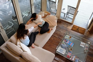 Luxury-Ferienhaus, 4 Schlafzimmer, Küche, Gartenblick | Wohnbereich