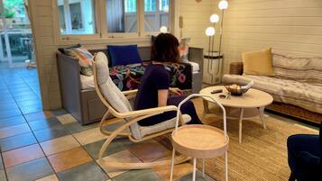 Cottage Luxe, 1 chambre, cuisine, vue jardin | Literie de qualité supérieure, rideaux occultants