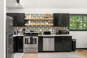 Microwave, oven, stovetop, dishwasher
