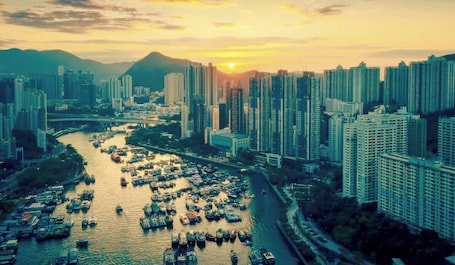 Marina. Antique Cosy Houseboat VINTAGE