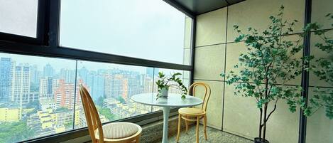 Family Double Room, 1 Queen Bed, Patio, City View | Terrace/patio