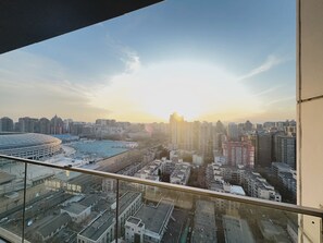 Elite Double Room, 1 Queen Bed, Patio, City View | City view - Yoki shimao international apartment (Beijing)
