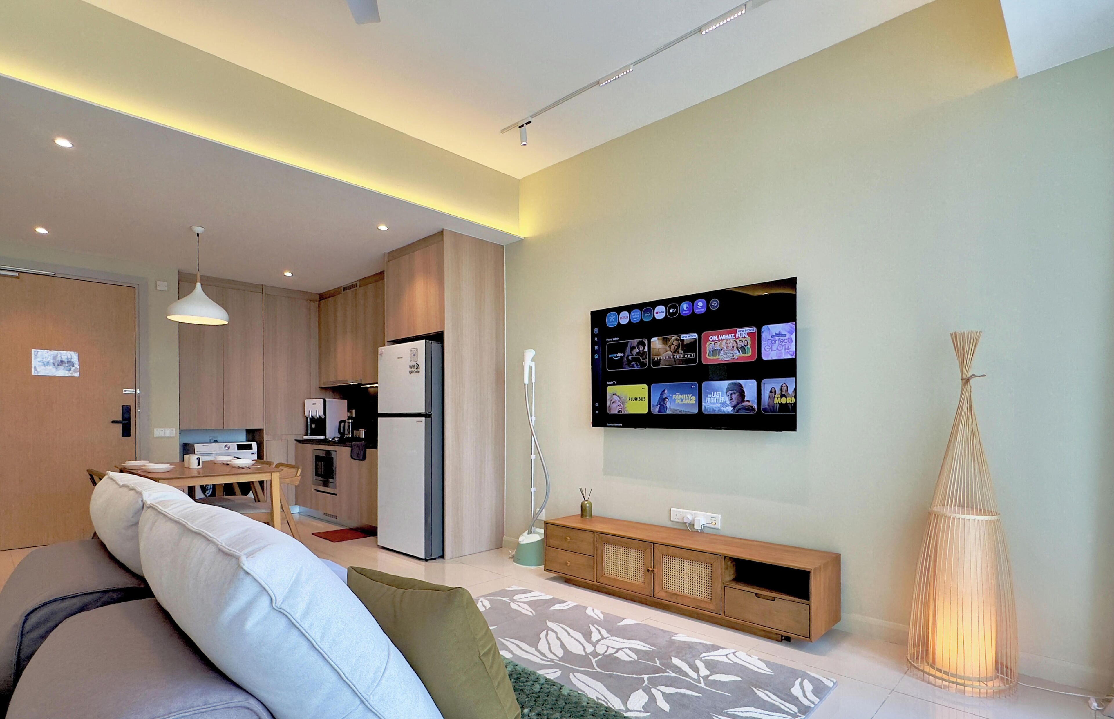 Comfort studio, 1 queensize bed met slaapbank | Woonruimte