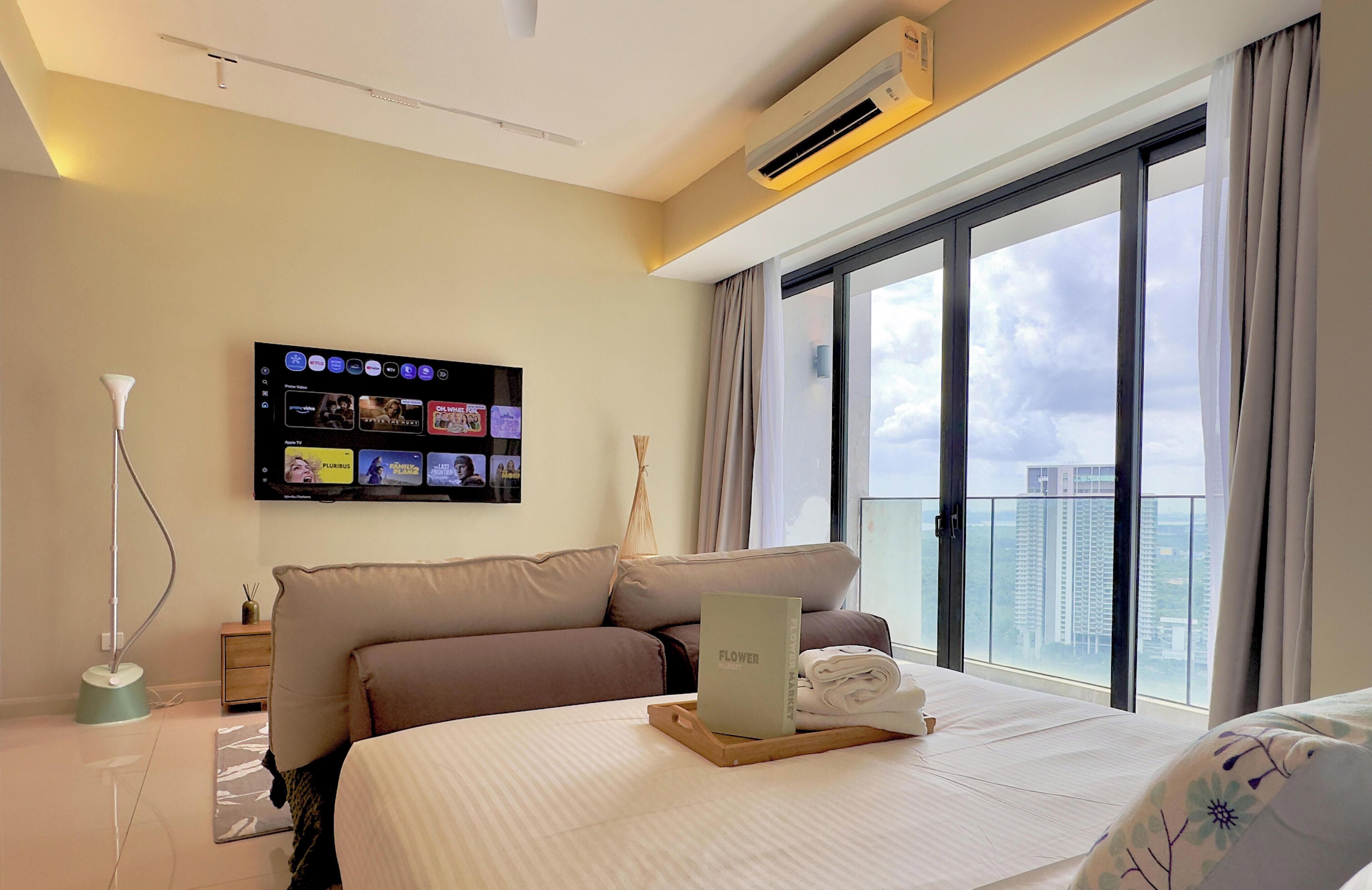 Comfort-studiolejlighed - 1 queensize-seng med sovesofa | Opholdsområde