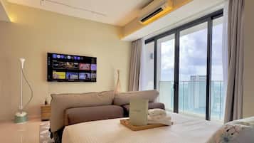 Comfort-studiolejlighed - 1 queensize-seng med sovesofa | Opholdsområde