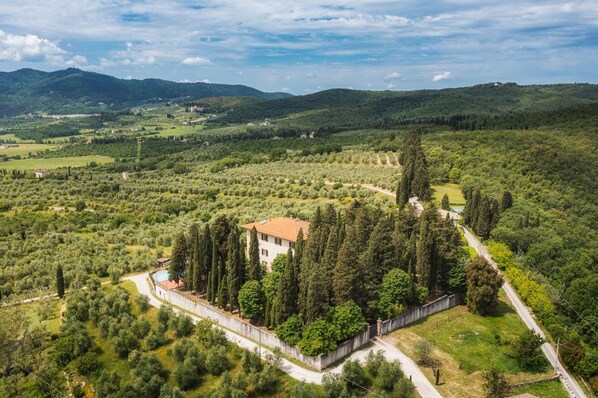 Aerial view - Period residence located only 20 km from Florence! (Rignano sull'Arno)