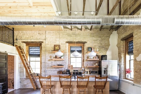 Microwave, oven, stovetop, dishwasher. Our Little Schoolhouse on Elm