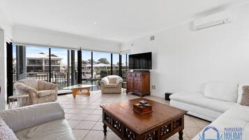 Smart TV, video games, DVD player, books