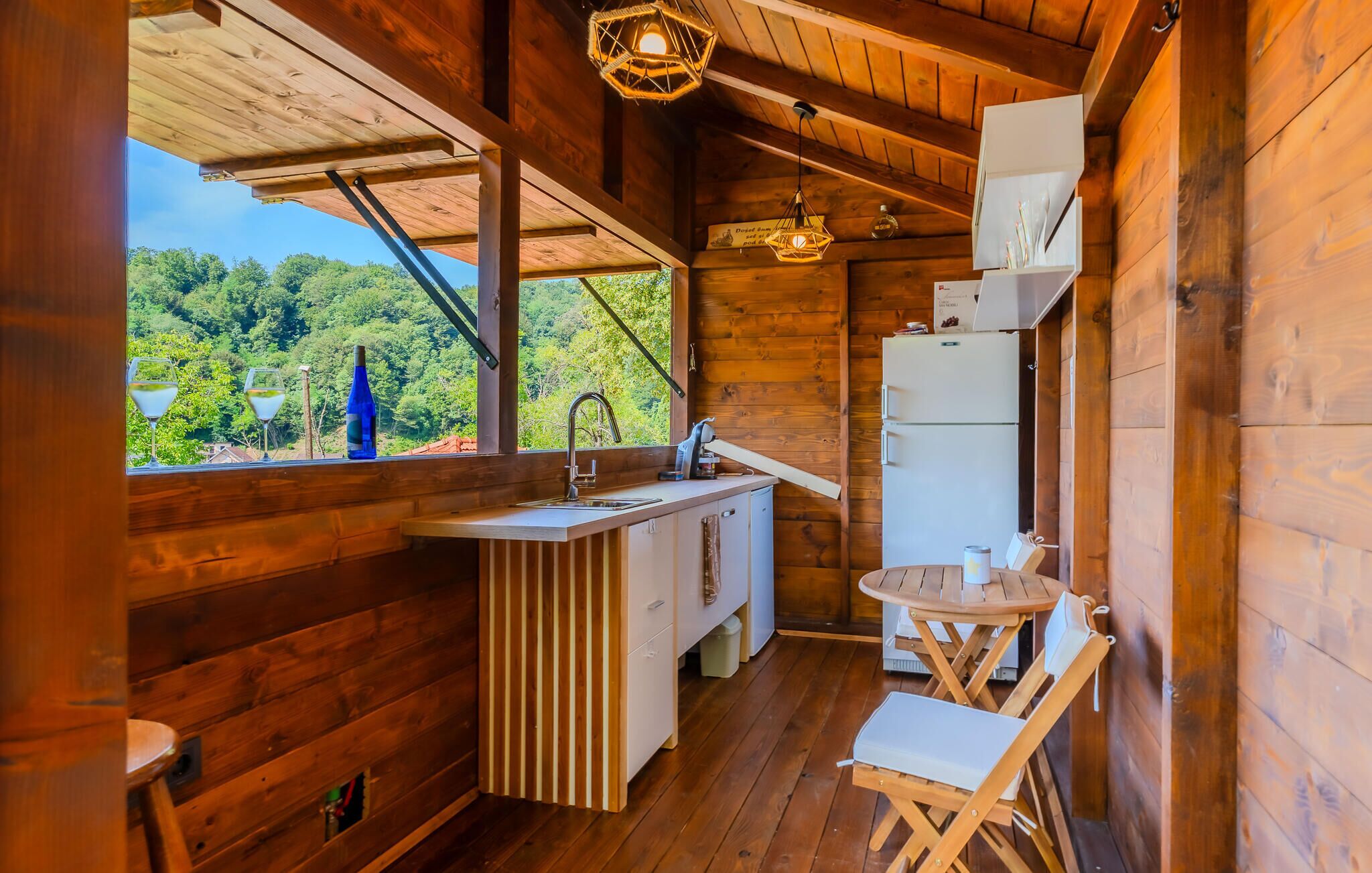 Fridge, oven, dishwasher, coffee/tea maker