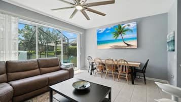 Smart TV, video games, books, video library