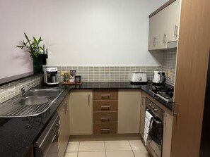 Microwave, oven, stovetop, dishwasher