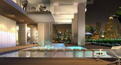 12th Floor Cozy Studio Room, 5-10 Mins Walk to Iconsiam and BTS